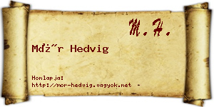 Mór Hedvig névjegykártya